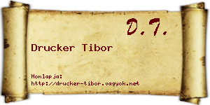 Drucker Tibor névjegykártya